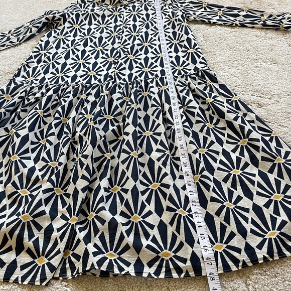 Zara Geometric Printed Midi Dress Size Medium - Picture 14 of 14